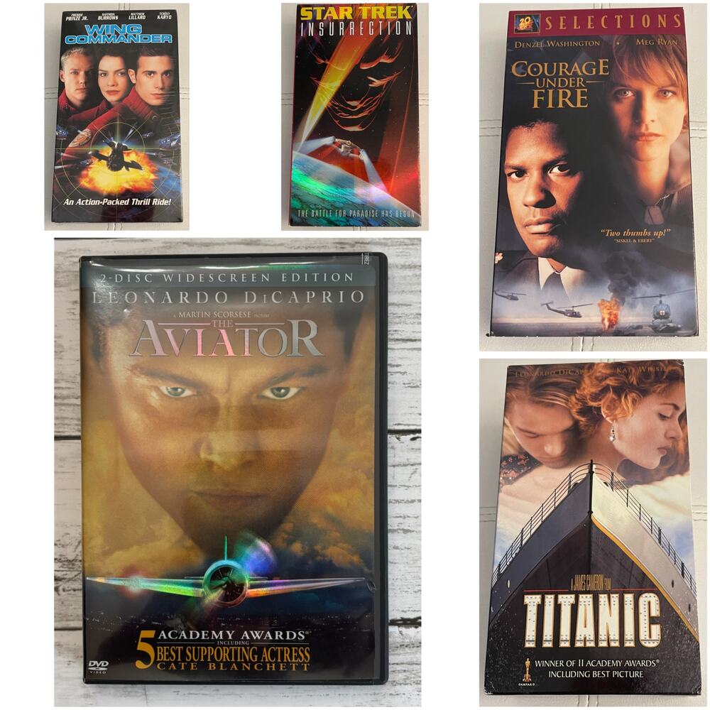 5 Vintage Movies (VHS & DVD)